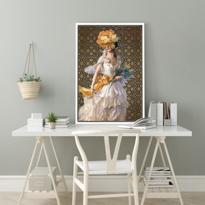 Portraits classiques altérés Idea4Wall, impression murale, beaux-arts, robe de mariée classique, fleur, femme, nature, gens, illustrations, Pop Art, élément décoratif bohémien chic pour le salon, la chambre à coucher, le bureau