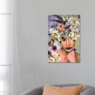 Women In Bloom - Bee Beautiful by Yvonne Coleman Burney - Wrapped Canvas Print