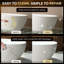 55" Freestanding Soaking Solid Surface Stone Resin Bathtub with Integrated Overflow and Pop-up Drain-120785882-120785880