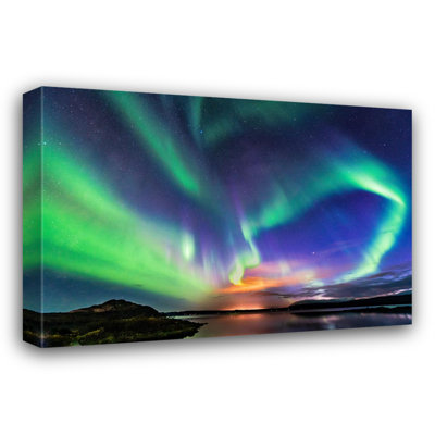 The Aurora In Iceland - Giclee Reproduction on Gallery Wrapped Canvas
