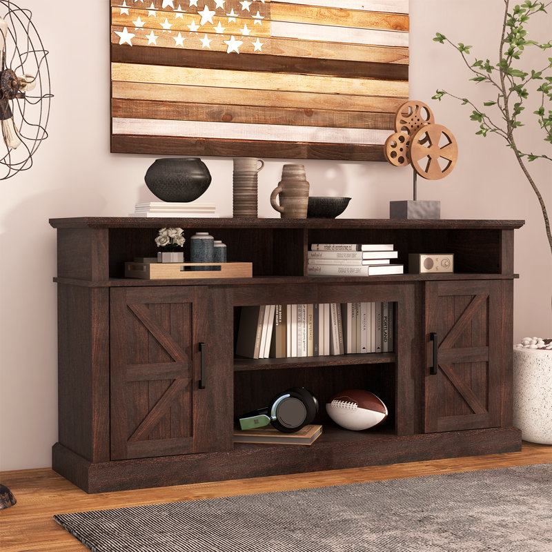 TV Stand For Tvs Up To 65", Brown