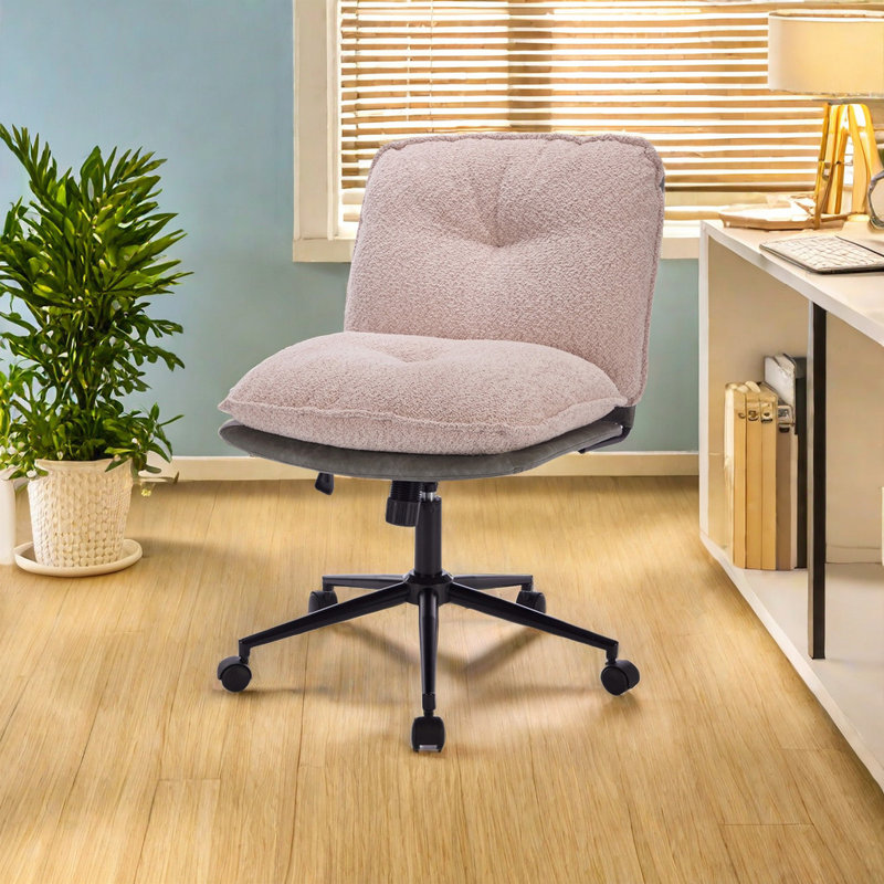 Chaise de bureau Shamberg, Rose, Gris