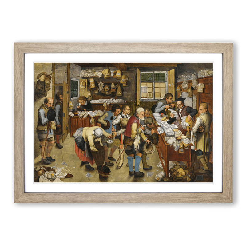 The Country Brawl by Pieter Bruegel the Elder - Picture Frame Painting, Oak Framed, 48cm H x 65cm W x 2cm D