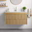 Meuble-lavabo autoportant à un lavabo de 90 cm avec comptoir beige en SMC-521508980-521508983