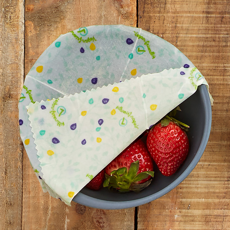 Smidge Beeswax Food Wrap Roll, Wave Print, 39.5cm H x 3cm W