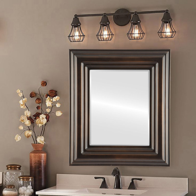 Worksop Rectangle Mirror, 43" H x 31" W, Rubbed Bronze
