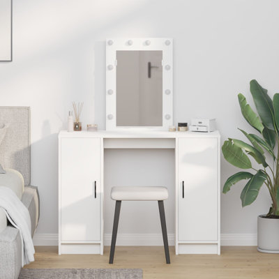Large Mirror Vanity Table