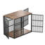 47'' XXL Dog Crate with 3 Lockable Doors, Farmhouse Dog Crate Furniture for Medium to Large Breeds, 3 in 1 Indoor Kennel End Table for Living Room Bedroom(47''x30''x38''),Retro Brown