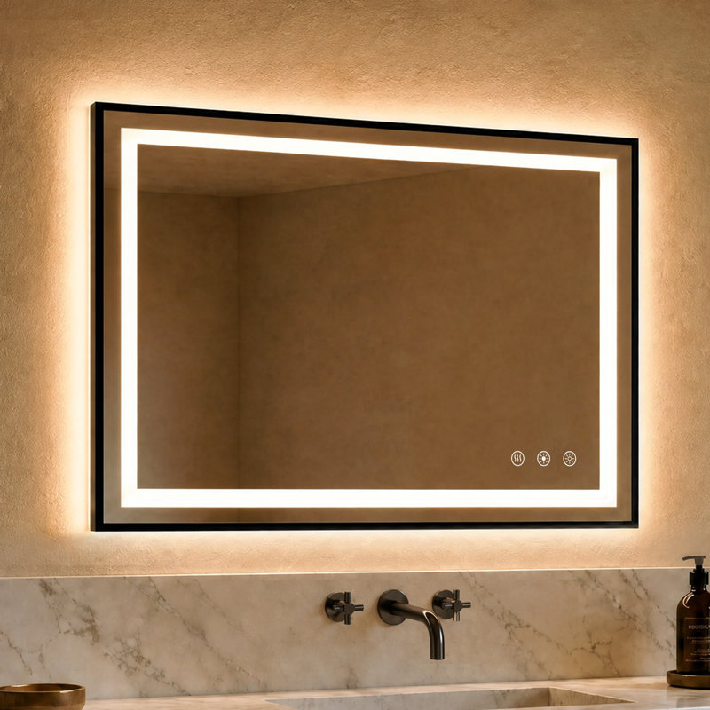 Miroir de salle de bain DEL, 14.17" x 9.45"