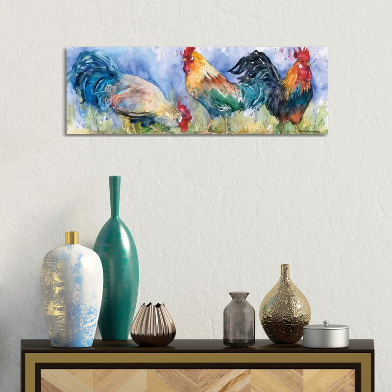 Triple Threat by Annelein Beukenkamp - Wrapped Canvas Panoramic Painting, 30.48 cm H x 91.44 cm W x 3.175 cm D
