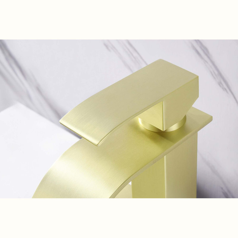 Single-Hole Single-handle Bathroom Faucet, Brushed Gold