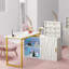 Table de manucure en forme de L blanche Everly Quinn