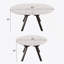 Table de salle à manger moderne extensible pour 4 à 6 personnes avec plateau en panneau de fibres à densité moyenne et pieds en métal