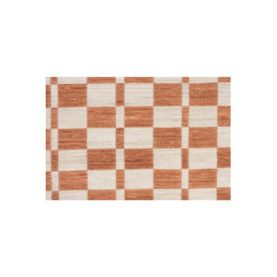 Rug Checkered Area Rug in Beige