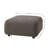 Udoh Japandi Minimalist Fabric Upholstered Ottoman with Low-Profile Design-129859519