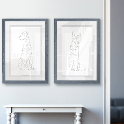 « dog profile i » par vincent van gogh, ensemble de 2 reproductions d’images