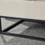 Base de lit en métal avec velours beige 58,6 po