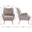 Fauteuil à oreilles Kiwanis en velours capitonné de 26,75 po de largeur-86926398