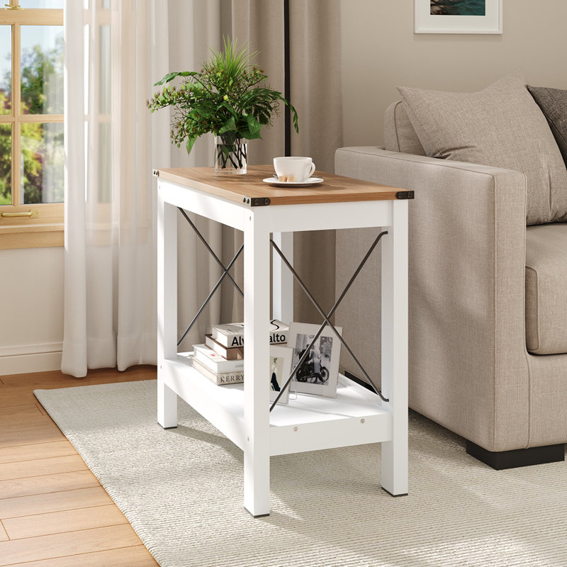Tray Top End Table, White
