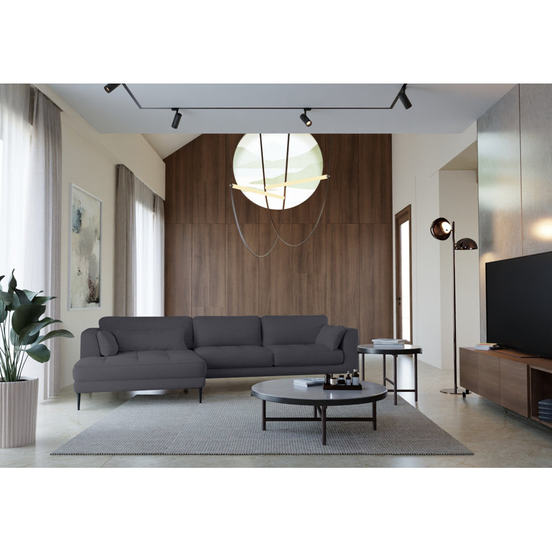 Ljubka 4 Seater Sofa Bed, Graphite, Left