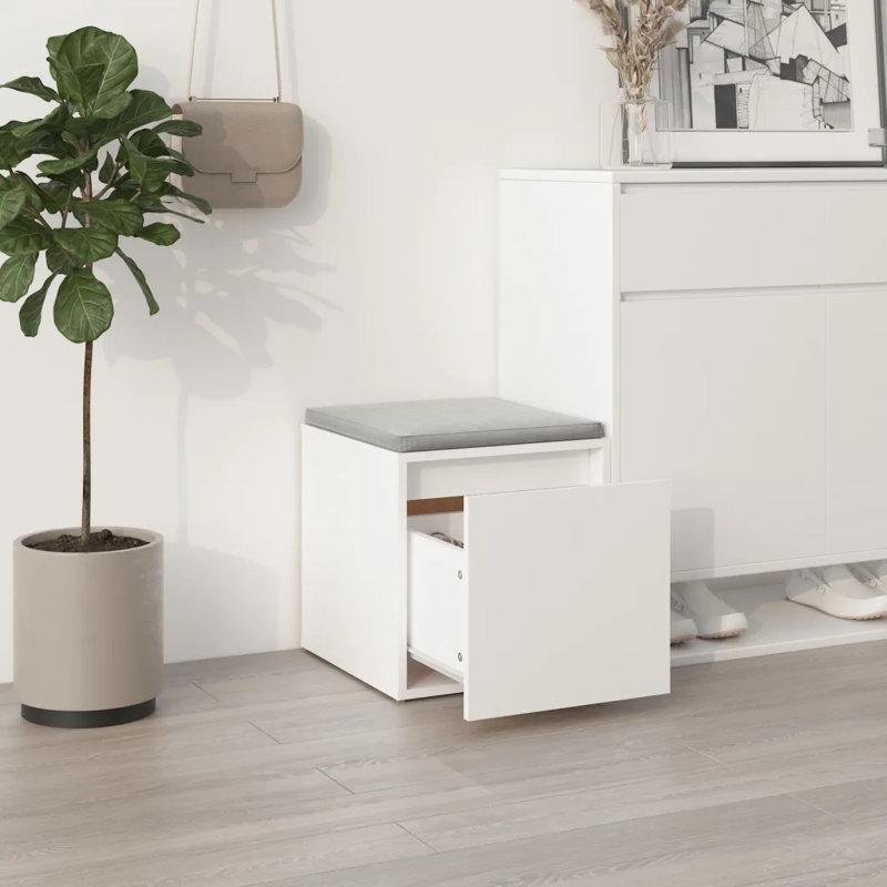 Ebern Designs Decorative Bin, White