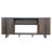 72" Modern TV Stand For Tvs Up To 85" With Adjustable Storage, Metal Legs & Brown Wood Finish-745209728-745209730