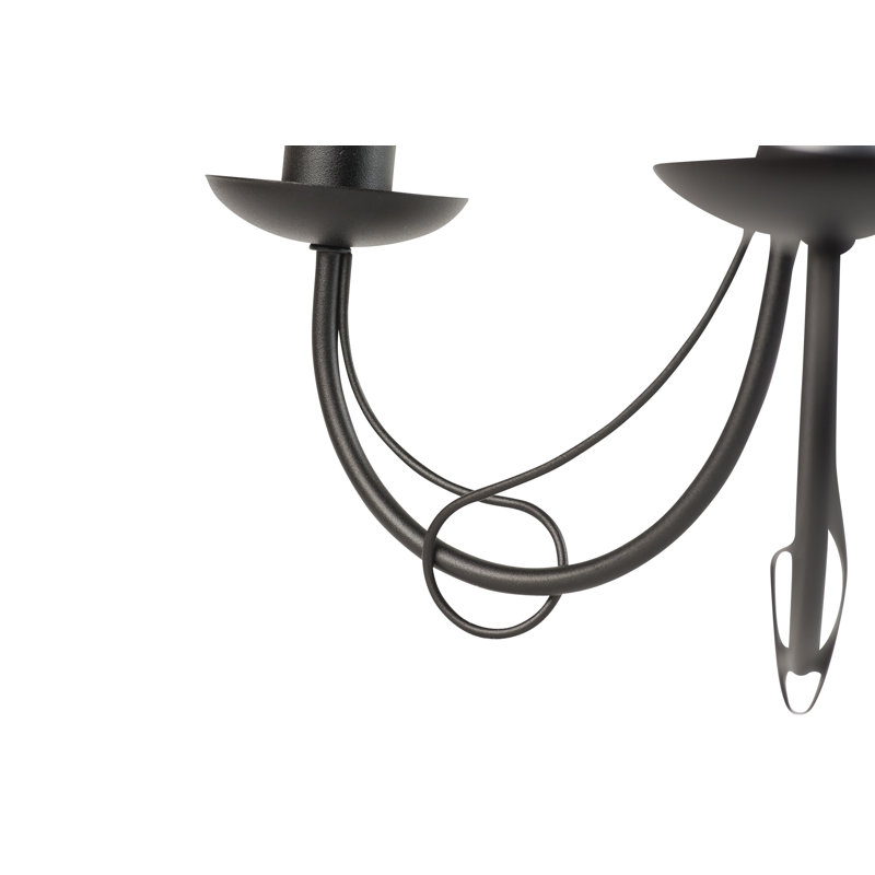Ozbourn Semi Flush Mount, Black