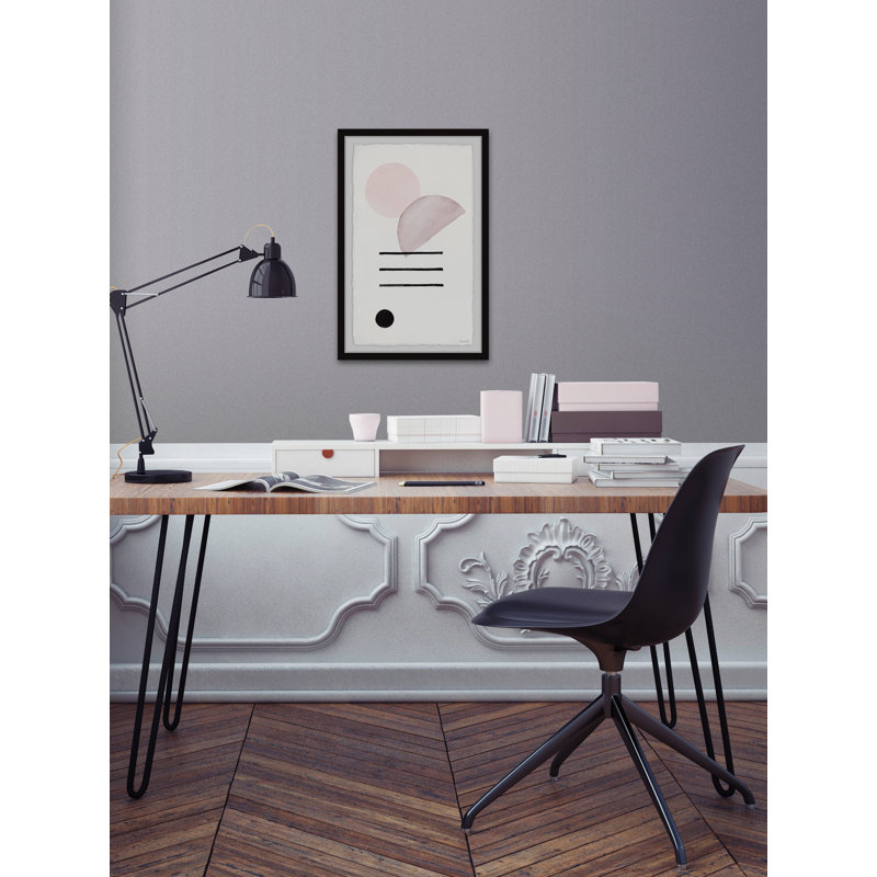 Half Moon And Lines by Marmont Hill - Single Picture Frame Painting, 45 cm H x 38 cm W