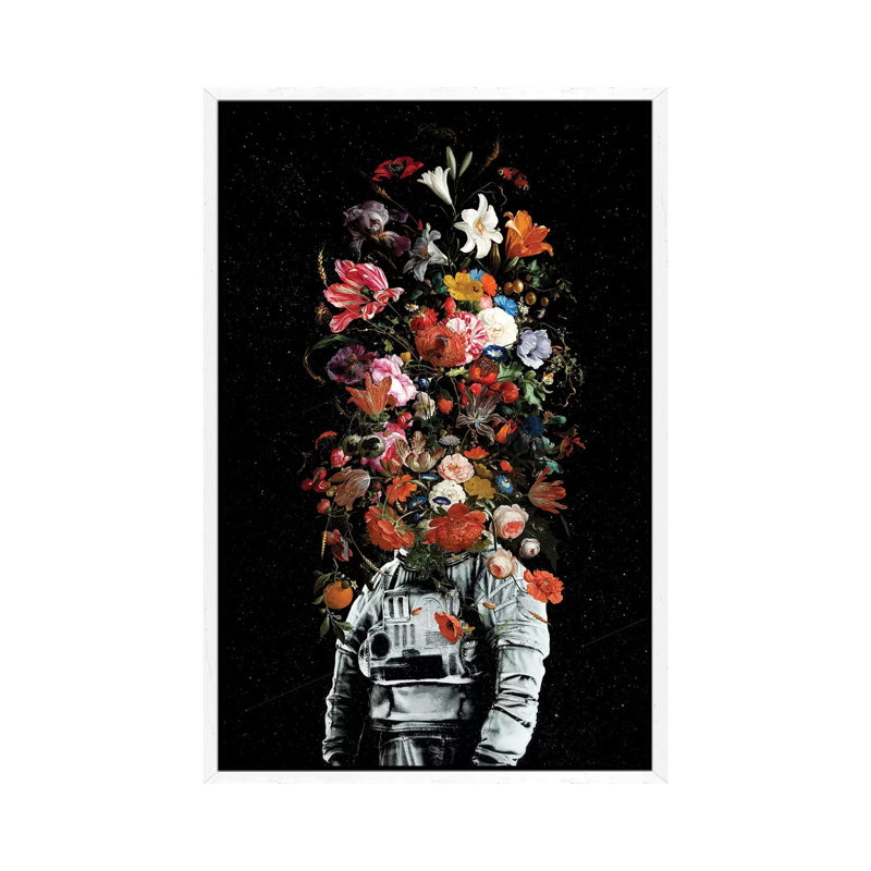 Full Bloom 1 Piece Wall Art on Canvas, 101.6cm H x 66.04cm W x 3.81cm D, White Framed