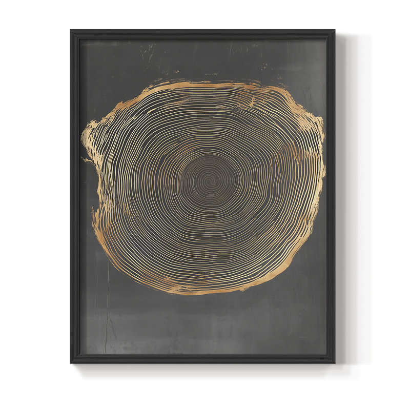 Abstract XCIX Framed Print - Ready To Hang - Made in USA, 10" H x 8" W, Black