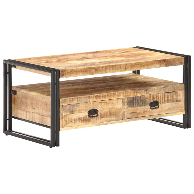 Jamie Sled Coffee Table with Storage, Oak