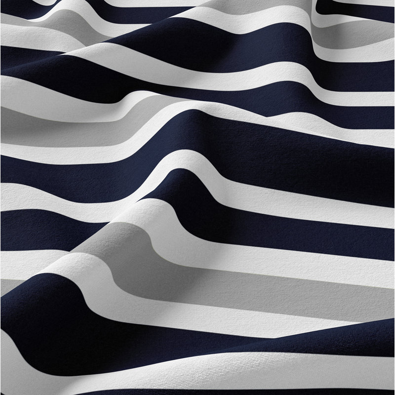 Stripe Navy and Gray Queen Sheet Set by Sweet Jojo Designs
