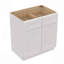 Armoire de base 33 po avec tiroir double à fermeture en douceur et tiroir réglable en bois massif prêt à assembler pour la cuisine, la salle de bain et le garage (l 33 po x P 24 po x H 34,5 po)