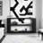 Modern 59" Console Table - Slim Sofa Table with Triple Open Shelves - Curved Fluted Design-641148605