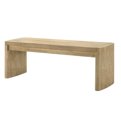 Dining Bench With Panel Legs
