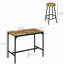 Ensemble 5 pièces de table de bar et de chaises à hauteur de comptoir, table avec 4 tabourets