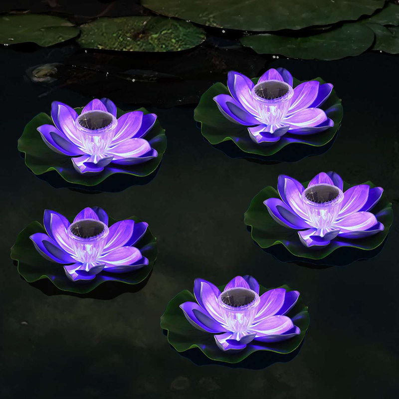 Solar Powered Outdoor Floating Pool Lights, Purple