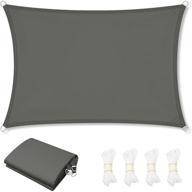 Briggitte 5m x 3m Rectangle Shade Sail, Dark grey