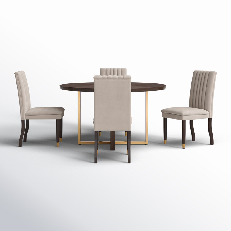 Antonella 4 - Person Trestle Dining Set, Beige