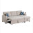 82" Width Sectional with storage chaise and cupholder armrest-1169296933