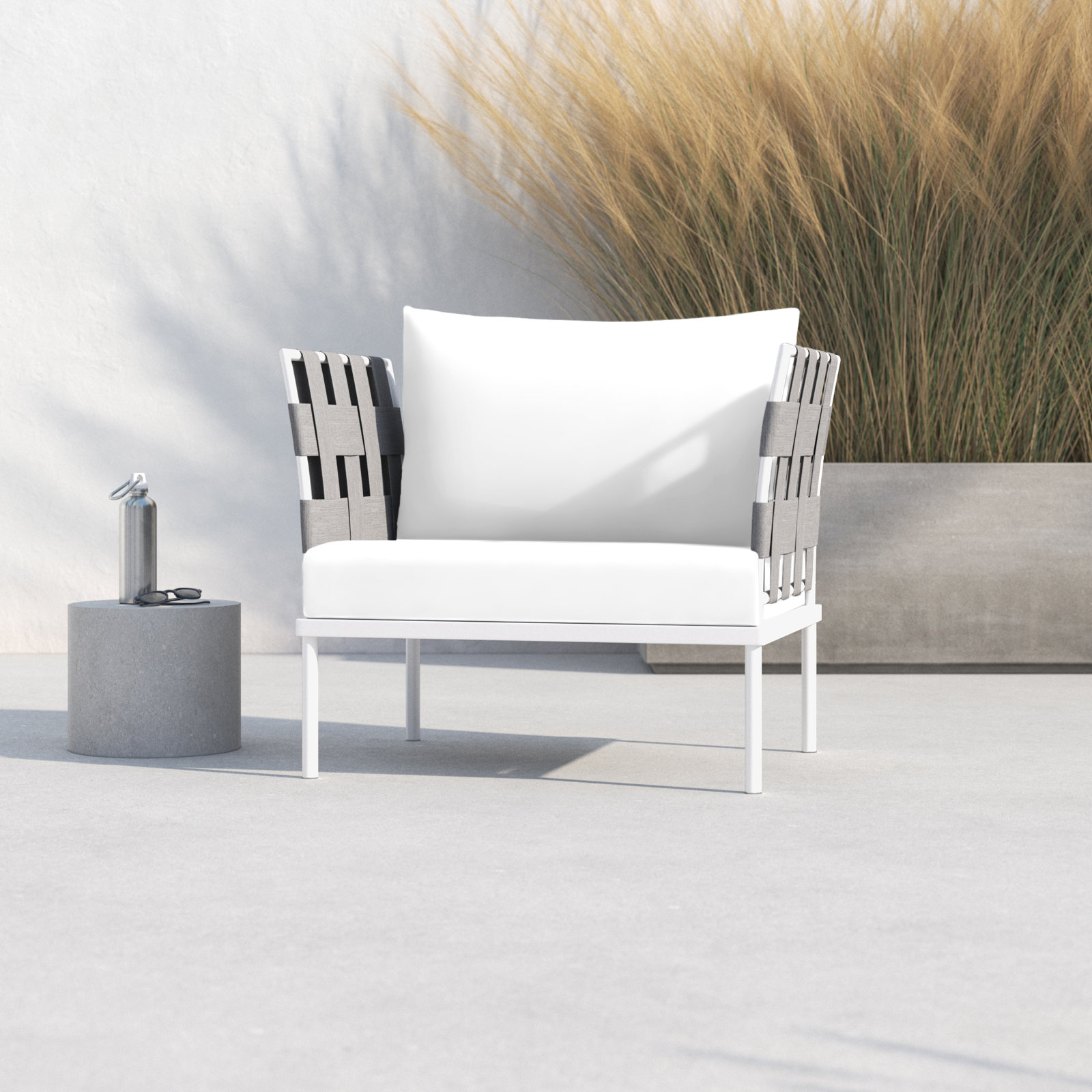 Harmony Patio Lounge Chair, White