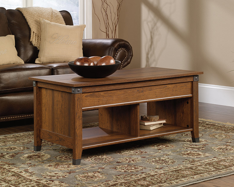 Table basse avec rangement Hadara, Cerisier Washington