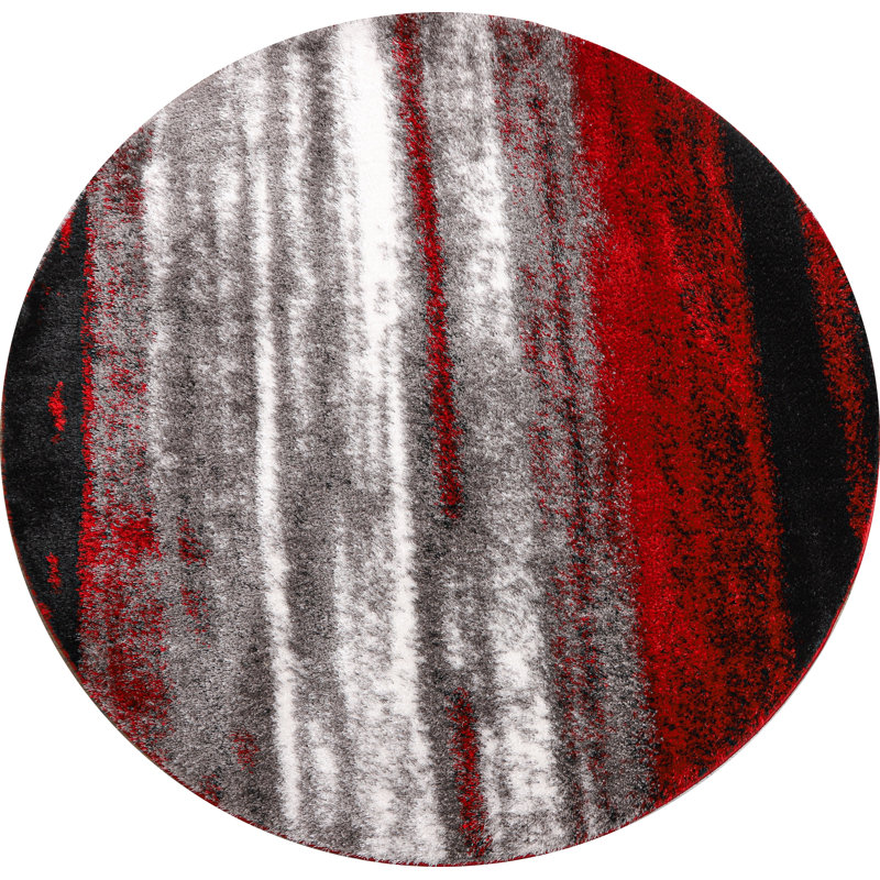 Hatter Abstract Indoor Rug, Round 7'7"