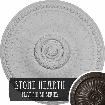 Endurathane Orrington Ceiling Medallion, 19 5/8"OD x 4 3/4"ID x 1 3/4"P (Fits Canopies up to 4 3/4"), Hand-Painted Americana Crackle Finish