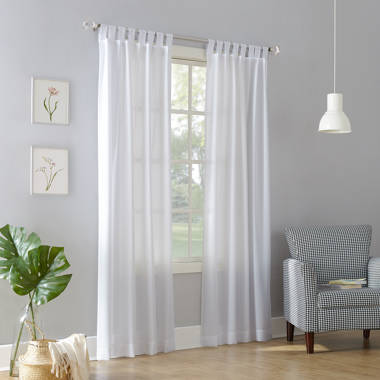 Eider & Ivory™ Hollman Polyester Semi-Sheer Curtain Pair & Reviews