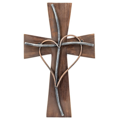 Croix murale en bois rustique de 18 po de hauteur