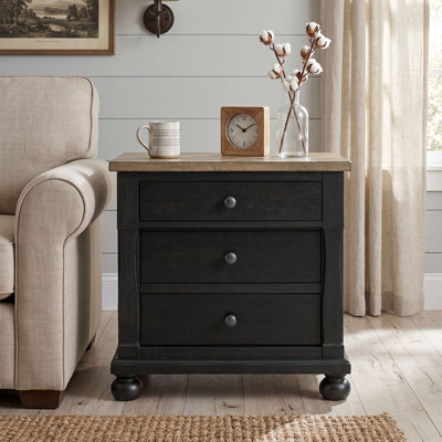 Fontevraud 3-Drawer Nightstand with USB Ports