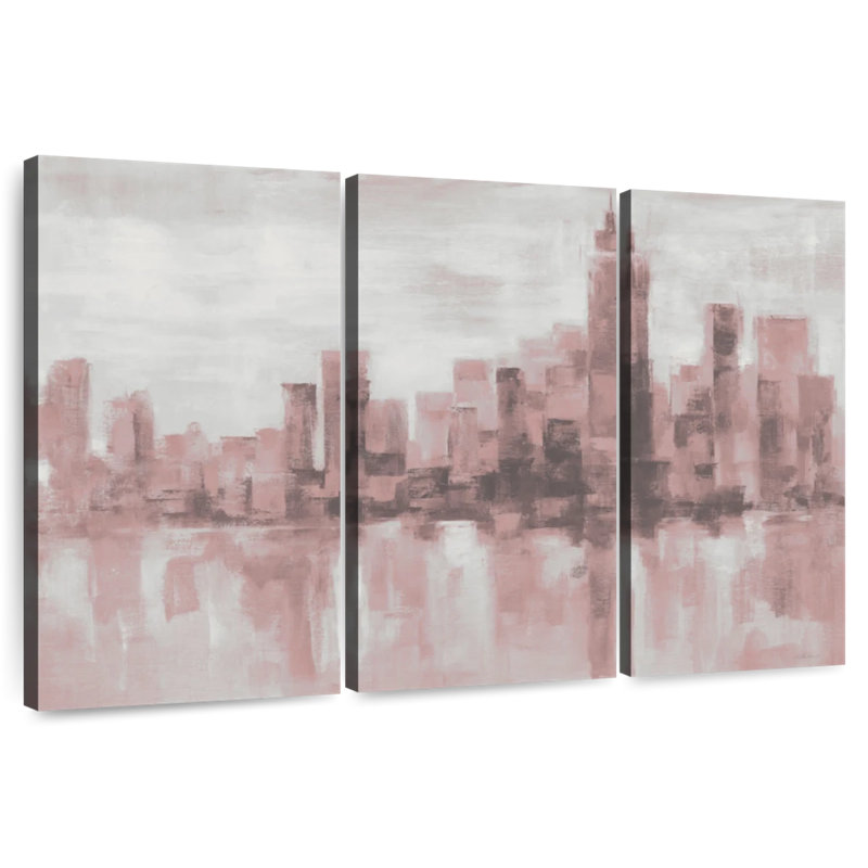 Sirci Misty Day à Manhattan en rose gris, H 32 po x l 50 po