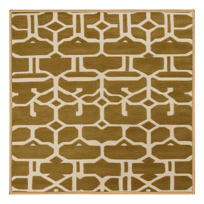 Machine Washable Trellis Brown Area Rug