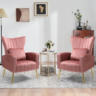 Upholstered Velvet Armchair